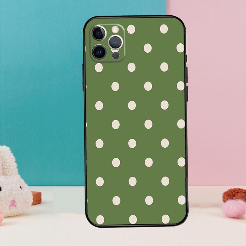 Polka Dots Art Phone Case For iPhone 17 Air 16 15 14 13 12 11 Pro Max 12 13 mini 15 16 Plus 16e Cover Coque