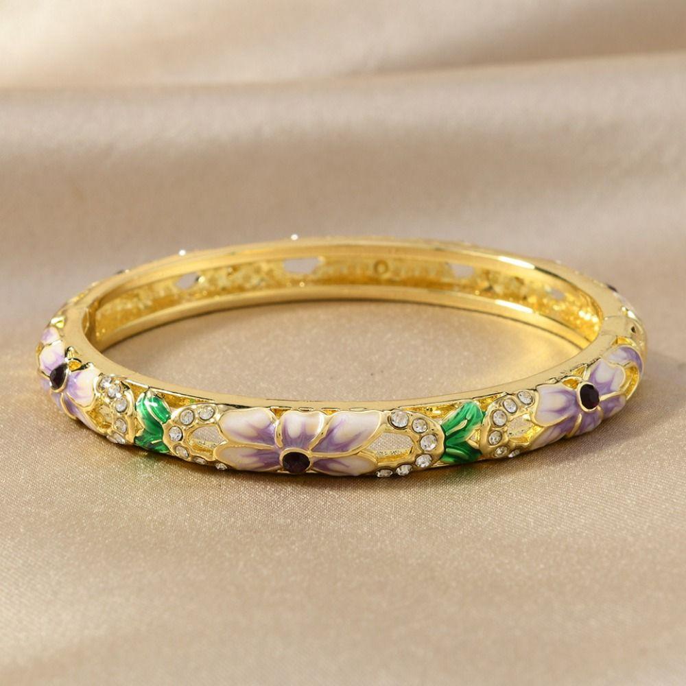 Double Bangle Chinese Cloisonne Bracelet Enamel Women's Hand Bracelet Jewelry Gifts