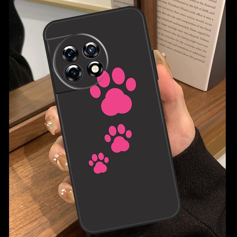 Dog Paw Case For OnePlus 15 13 12 11 10 15R 13R 12R 10T 13T OnePlus Nord 5 CE 4 3 Lite N20 N30 Cover