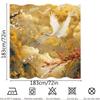 Elegant Oriental Harmony Wall Tapestry For Sophisticated Home Decor, Featuring A Stunning Scene Of A Graceful White Crane