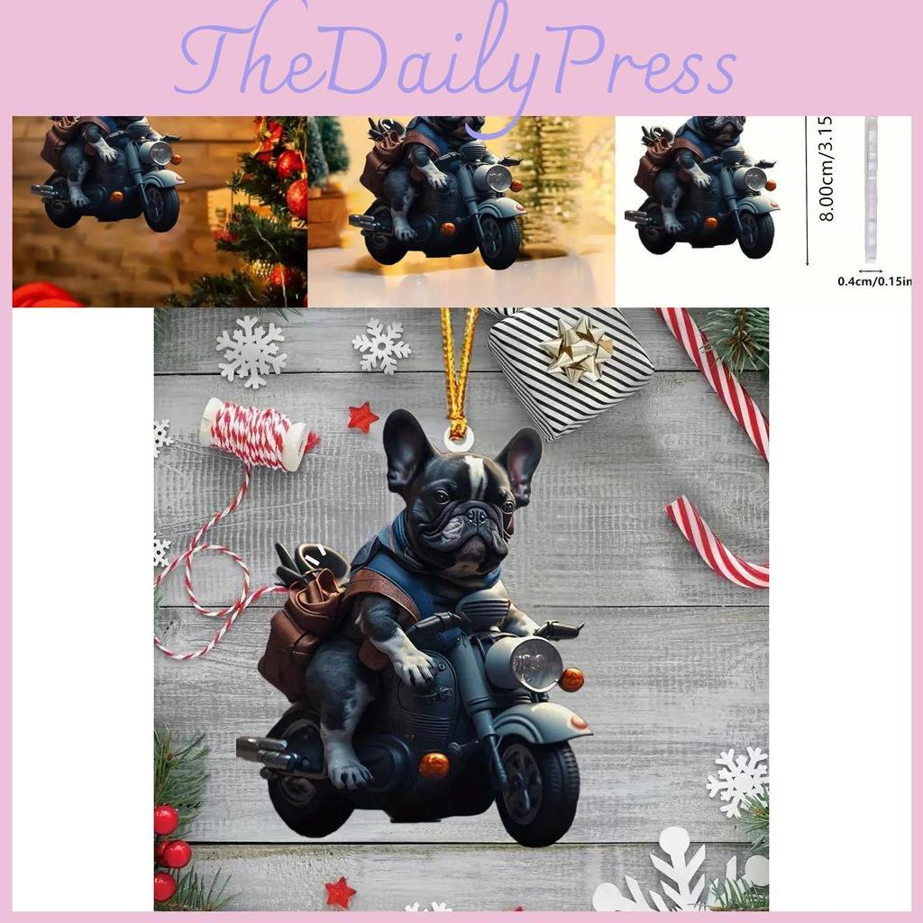 Unique Acrylic Christmas Gift Car Ornament Featuring Adorable Cartoon Design For Interior Decoration