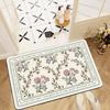 Bathroom absorbent floor mat retro oval non-slip carpet household toilet toilet thickened quick-drying toilet floor mat