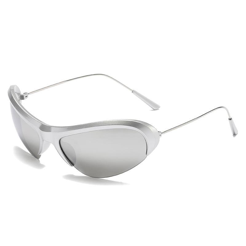 Protective Glasses New Y2K Sports Punk Sunglasses Fashion Alloy Frame Sun Glasses Personalized UV Protection Sunglasses Oculos