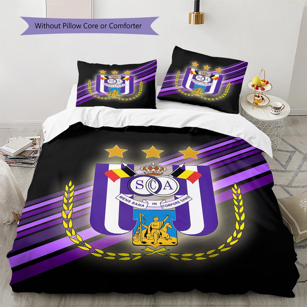 RSC Anderlecht  Pattern Bedding Quilt Set  Home Decoration  Gift (1 * duvet cover + 2 * pillowcase  without core)