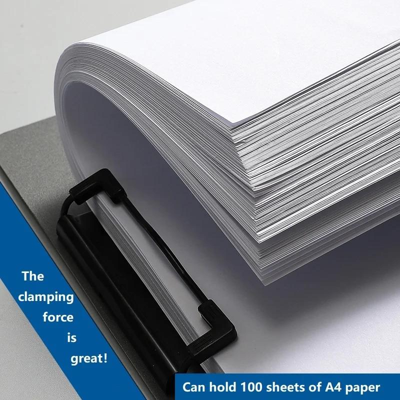 1PC A4 File Folder with Cover 3 Colors Document Organizer Clipboard Paper Holder Office Stationery for Business School