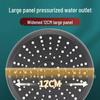 Black Lotus High-Pressure Shower Head with Five Functions and Large Panel