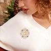 Elegant Rhinestones Imperial Court Brooches for Women Unisex Glass Pin Event Party New Year Gifts Decoration Clothes Accessories