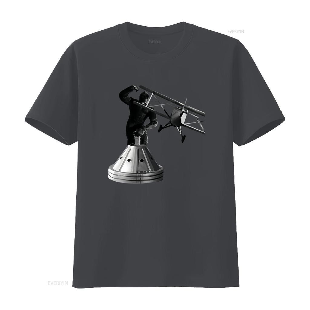 King Kong 1933 Movie Tower T Shirt vintage Washed Slightly Casual Top For Everyday Wear graphic Comfortable fashion Stylish