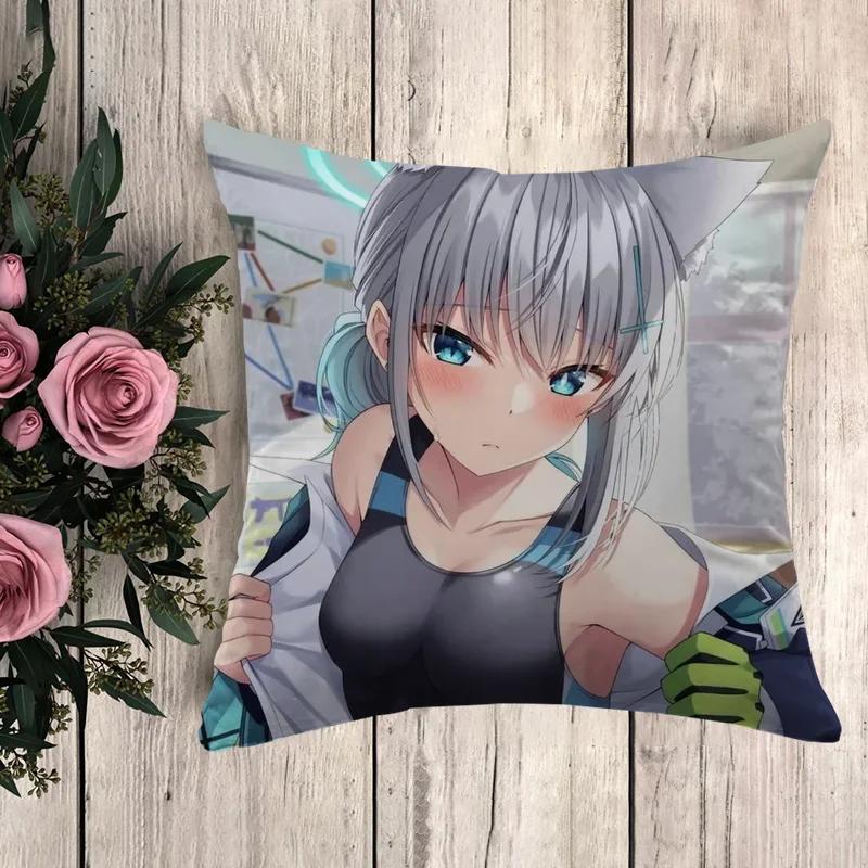

Аниме Подушка Blue Archive Декоративные Подушки для Дивана Наволочка Подушки Домашний Декор Наволочка x Наволочки 66x66cm