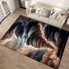 "Abstract Tornado Cloud Pattern Area Rug for Living Room Decor" Suitable for use as an anti-slip for living room bedroom sofas