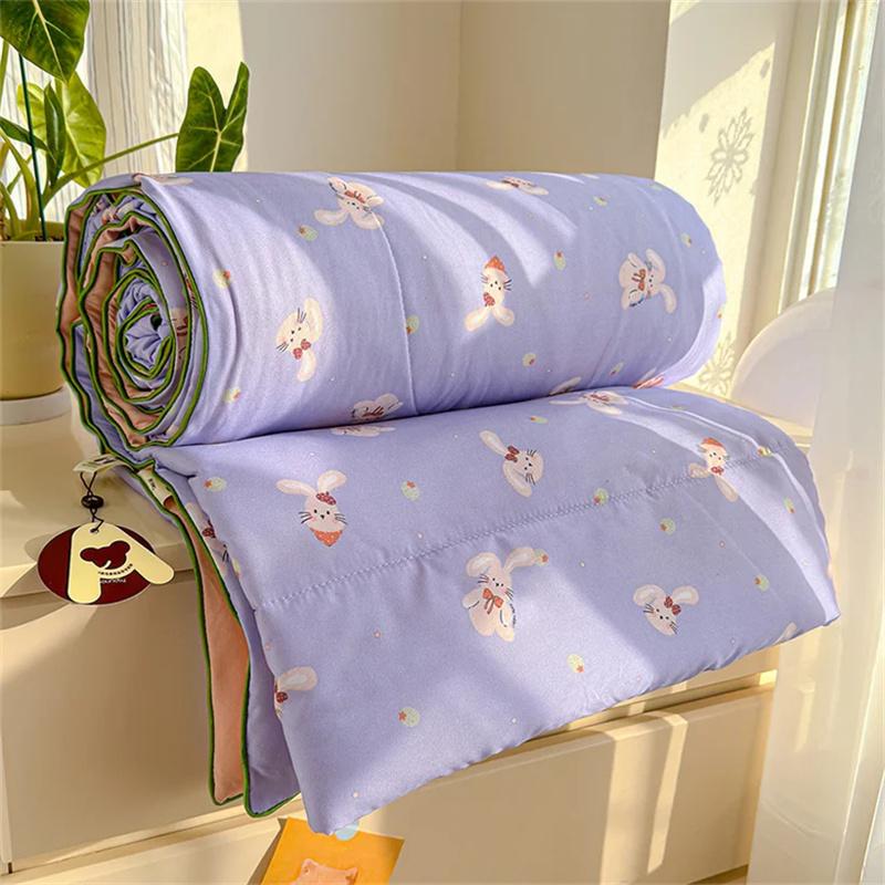 Summer Quilt Comforter Printed Thin Quilt for Home Decor Soft Cotton Breathable Air Conditioner Quilts Home Decor Soft Cotton Quilts