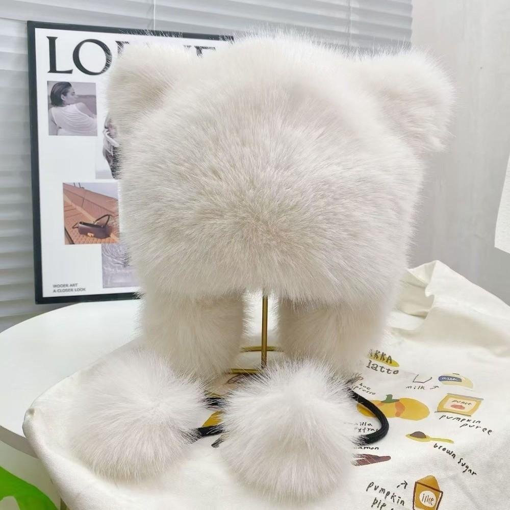 Keep Warm Winter Hats for Women Windproof Bomber Hat Trendy Furry Trapper Hat Winter