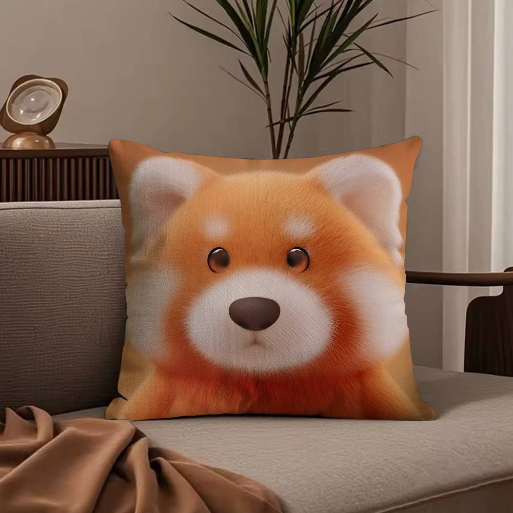 Kwaii Anime P-Party Animals Pillow Case Anti-dustmite Pillowcase Invisible zipper silky short plush Sofa cushion cover