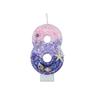 Gradiente Roxo Vela de Aniversário 1 Ano Sereia Vela de Aniversário para Bolo Brilhante Concha de Peixe Marinho Topper de Vela para Decoração de Festa