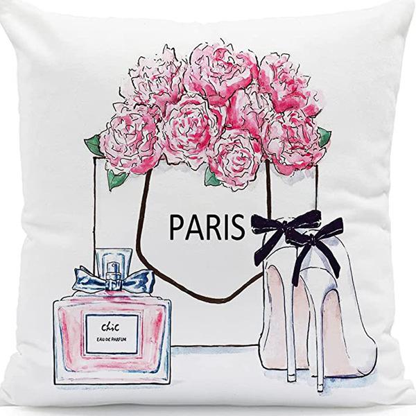 Perfume Bottle Pillow Cover Fashion Women'S Pet Home Sofa Car Ornament French Cushion Cover Premium Durable Quality