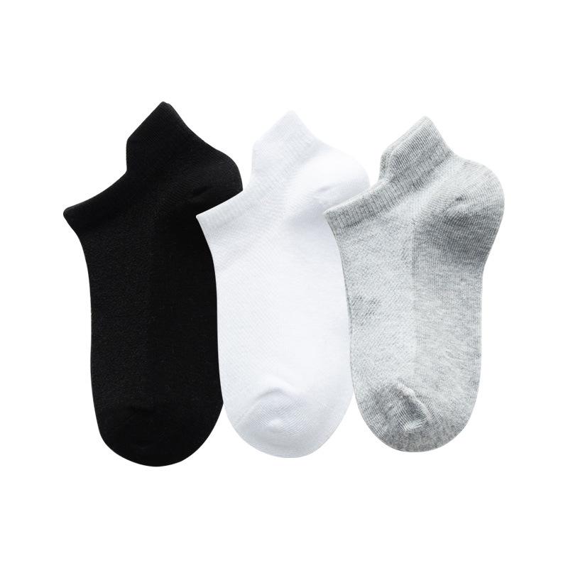 Nahtlose Knöchelsocken für Kinder - Dünn, Einfarbig, Baumwollnetz für Frühling/Sommer (Weiß)