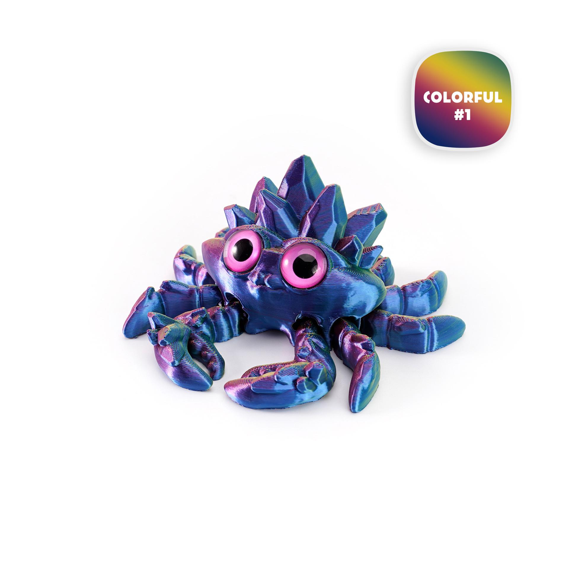 

Printing 3D Toys Crystal Gems Crab Joint Movable Model Novelty Adult Toy Anti-Stress Figurine Miniature Desk Ornaments Birthday