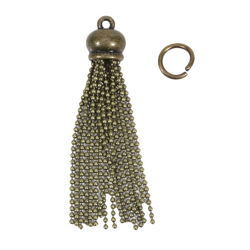 

1 PC Metal Chain Tassel Leather Bags Jewelry Curtain Garments Decorative Accessories DIY Key Cell Phone Bag Fringe Trim Tassels