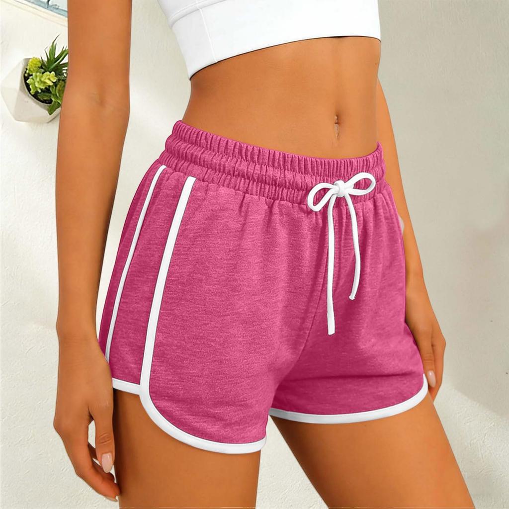 Women's Sports Shorts Drawstring Shorts With Side Pockets Casual Loose Pants