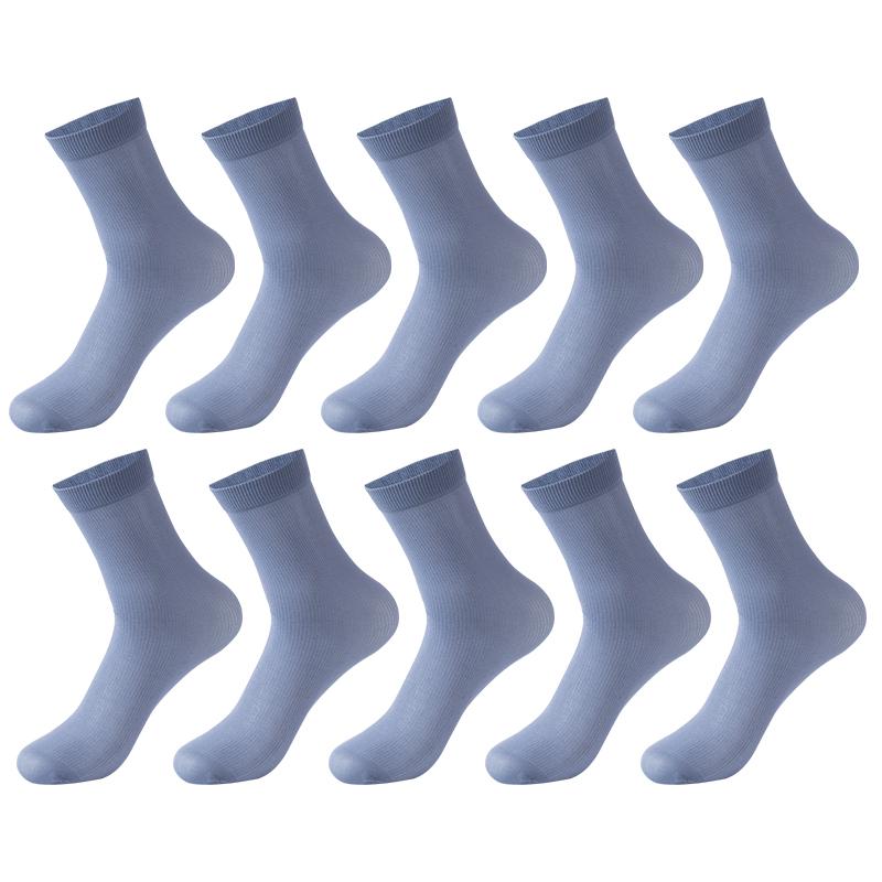 10 Pairs Pack Men Ice Silk Socks Summer Thin Cool Business Men's Short Deodorant Breathable Sock Size 38-45