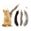 Cat Toys, 3 Replacement Cat Toys, Popular, 3 Colors Natural Rabbit Hair, Cat Toys, 1 Fishing Rod Included, Cat Toys, Soft Fur, Cat Toys, Safe