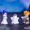 1PC Mini Halloween Ornament Cartoon Pumpkin Ghost Figurine Car Interior Home Desktop Decoration