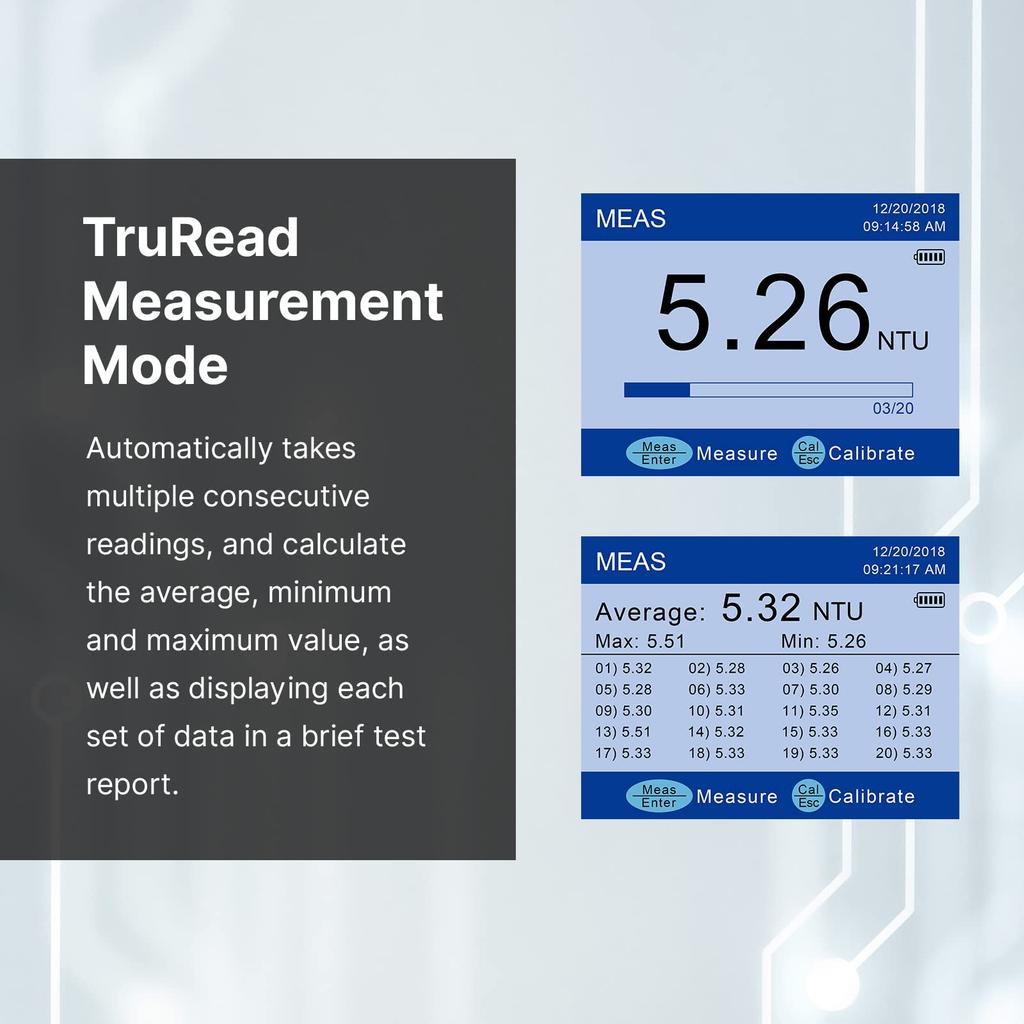 APERA Portable Turbidity Meter TN480 with GLP Data Logger ISO 7027 Compliant