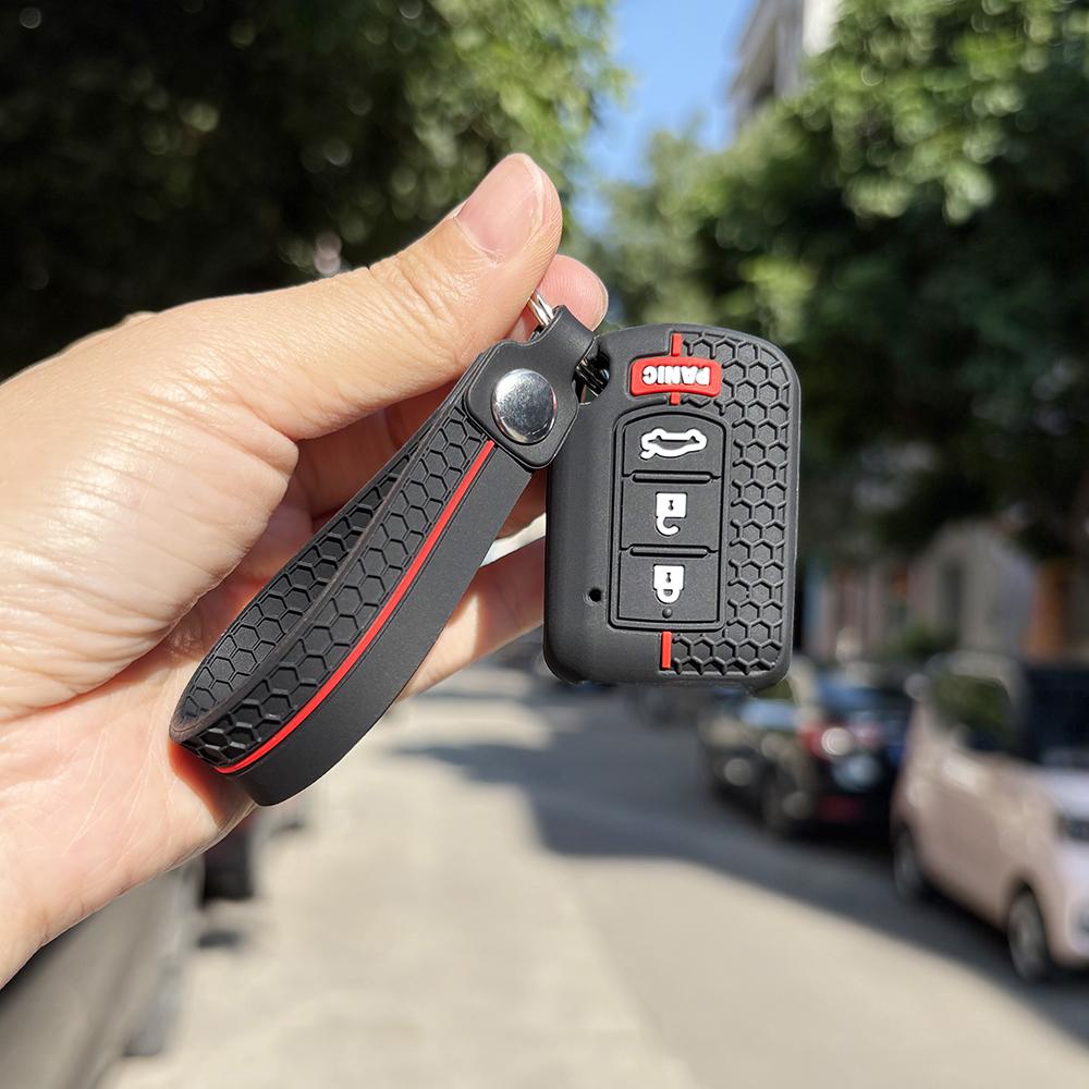 Soft Key Case For Mitsubishi L200 Eclipse Cross Ash Space Star Outlander Lancer Galant Mirage Keychain Car Key Caps