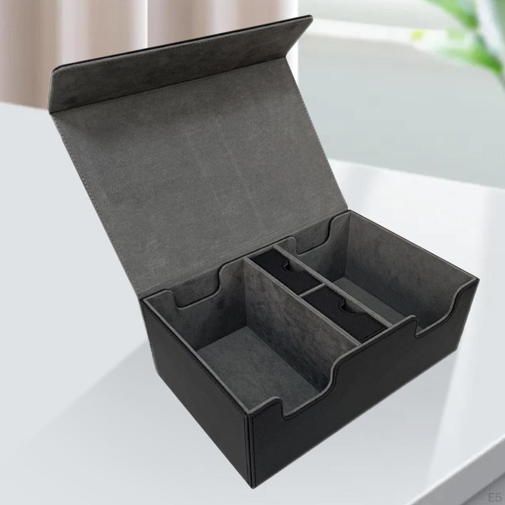 Card Storage Box Double-Sleeved Designed for The Gamer Holds 400+ Multiple Uses 265x182x98mm