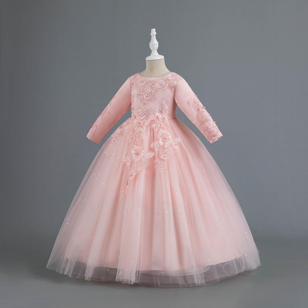 Girls' Spring Mesh Princess Dresses - Puffy Skirts & Formal Wedding Attire for Small To Medium Children