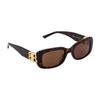 Balenciaga Side Logo Hollow Decoration Irregular Shape Sunglasses Women Sunglasses Brown 751515T00397623