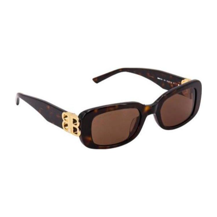 Balenciaga Side Logo Hollow Decoration Irregular Shape Sunglasses Women Sunglasses Brown 751515T00397623