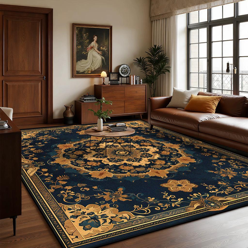 Perské luxusní velké koberce do obývacího pokoje Bohémská dekorace Domácí pohovková zóna Snadno čistitelný koberec Ložnice Šatna Protiskluzová podložka na podlahu