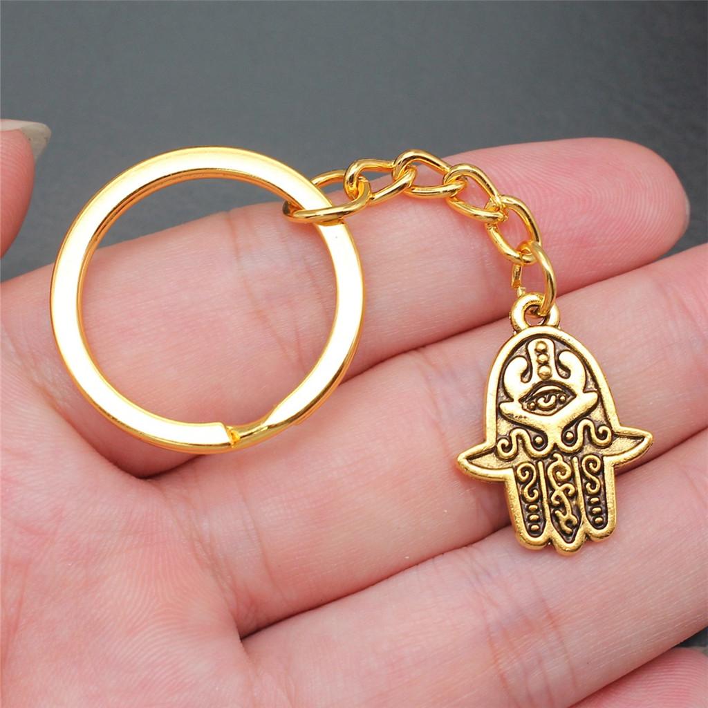 28mm Key Ring Hamsa Hand Eye Of Horus Wedding Jewelry Findings QY025