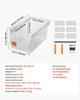 Plastic Stackable Storage Bins, 37.7 X 21.5 X 18 Cm (6 Pack), Plastic Containers for Organizing & Storage Bins for Closet, Garage, Small Parts, Office