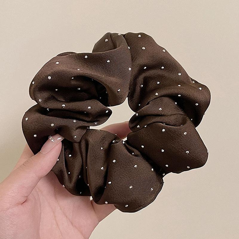 2025 Fashion Summer New Style Women Silk Satin Scrunchies Korean Ladies Girls Elastics Hair Band Ponytail Hold Hair Accessories