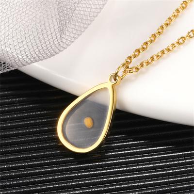 Mustard Seed Wish Oval Time Necklace Personality Commemorative Gift For Men And Women