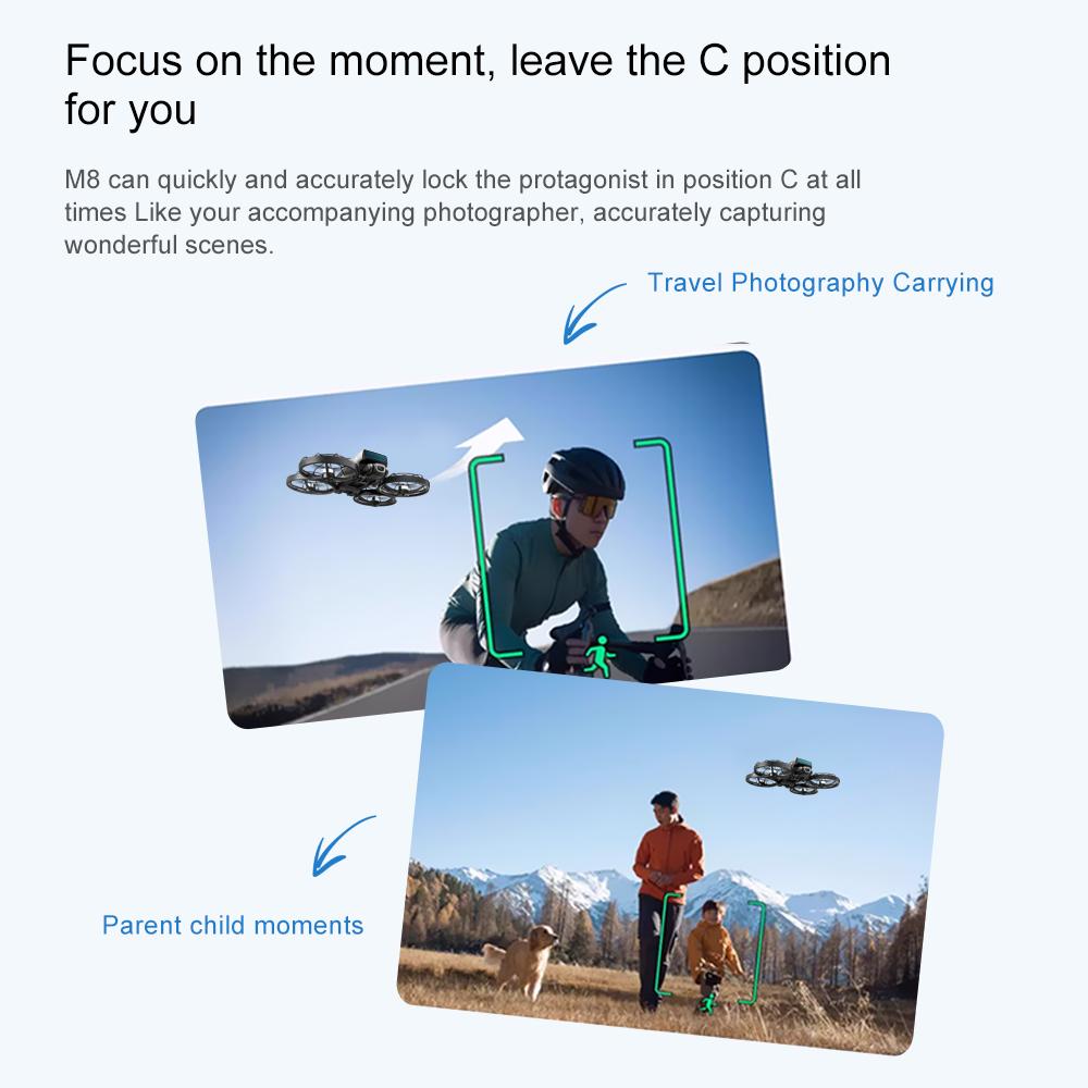Genuine M8 RC Foldable Drone with Screen Brushless Motor Obstacle Avoidance 8K Profesional HD Dual Camera WIFI Quadcopter Toy