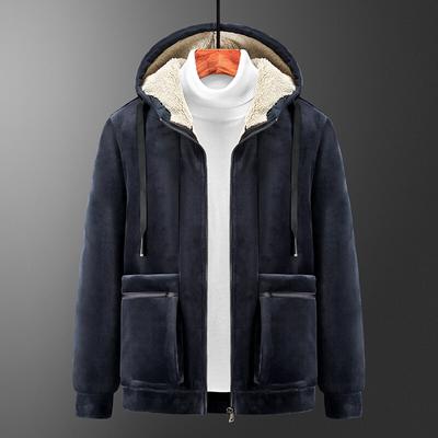 Pánské fleecové teplé mikiny, pánské zimní mikiny s kapucí na zip, větruodolné, pánské jednobarevné, mikiny větší velikosti 8xl, pánské tlusté sametové kabáty