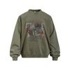 Mens Oversized Streetwear Hoodie Cotton Blend Graphic Print Washed Vintage Crewneck Sweatshirt Fall