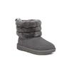 UGG Fluff Mini Quilted Fleece Snow Boots Kids Boots Gray 1103612T-CHRC