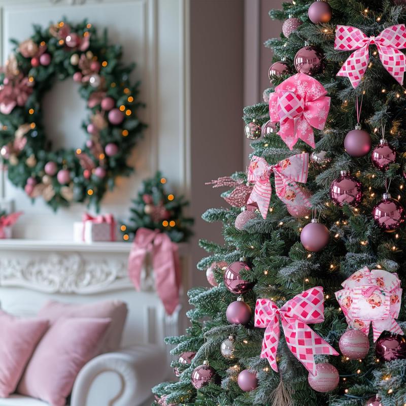 5yards Christmas Ribbon Printed Christmas Polyester Ribbon For Handmade Design Christmas Decoration Gift Packing