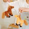 4 Kinds Colors Cute Pony Pendants Plush Toys Soft Stuffed Lifelike Stangding Pose Little Horse Toys Funny Keychain Bags Decor