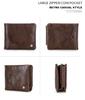Black Angel RFID Anti-theft Men's Tri-fold Leather Wallet with Multiple Card Slots