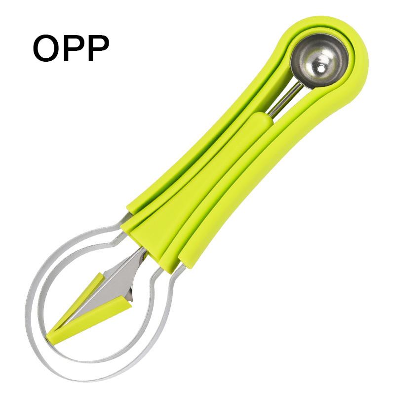 

Многофункциональный нож для фруктов 3-в-1 с двумя лезвиями, кухонный инструмент для фруктов, набор из трех предметов ножа для фруктов из нержавеющей стали