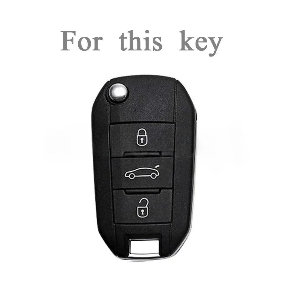 TPU Auto Schlüsselhülle Fernbedienungsabdeckung Für Peugeot 208 308 T9 508 2008 Für Citroen C4 Für Opel Corsa Crossland X Auto Zubehör