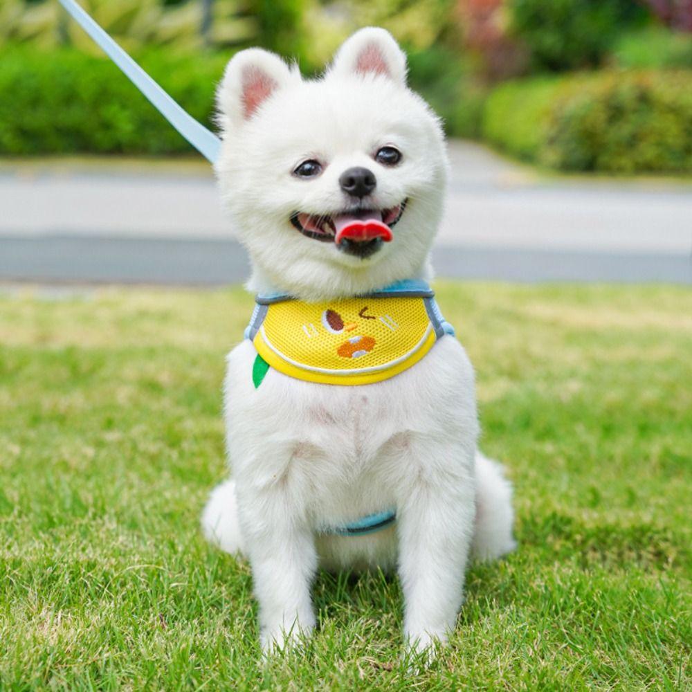 Drool TowelBreathable Mesh Pet Harness Cartoon Dog Tank Top Durable Pet Vest Daily Walk