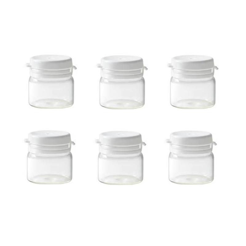 3/6/10Pcs Cosmetic Jars Travel Glass Containers Clear Buttercream Bottles With Lids & Inner Plug Mini Refillable Boxes