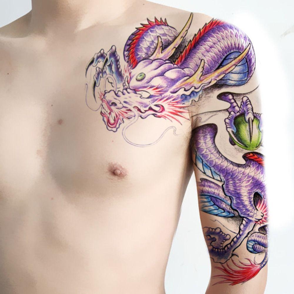 

Дракон Поддельные Татуировки Наклейки Водонепроницаемые Временные Татуировки Наклейки Половина Ногтей Татуировки Наклейки Женщины 04