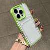 2in1 Card Holder Slot Wallet Photo Pocket Clear Case For 16 15 14 Plus 13 12 11 Pro Max X XR XS TPU+PC Shockproof Cover